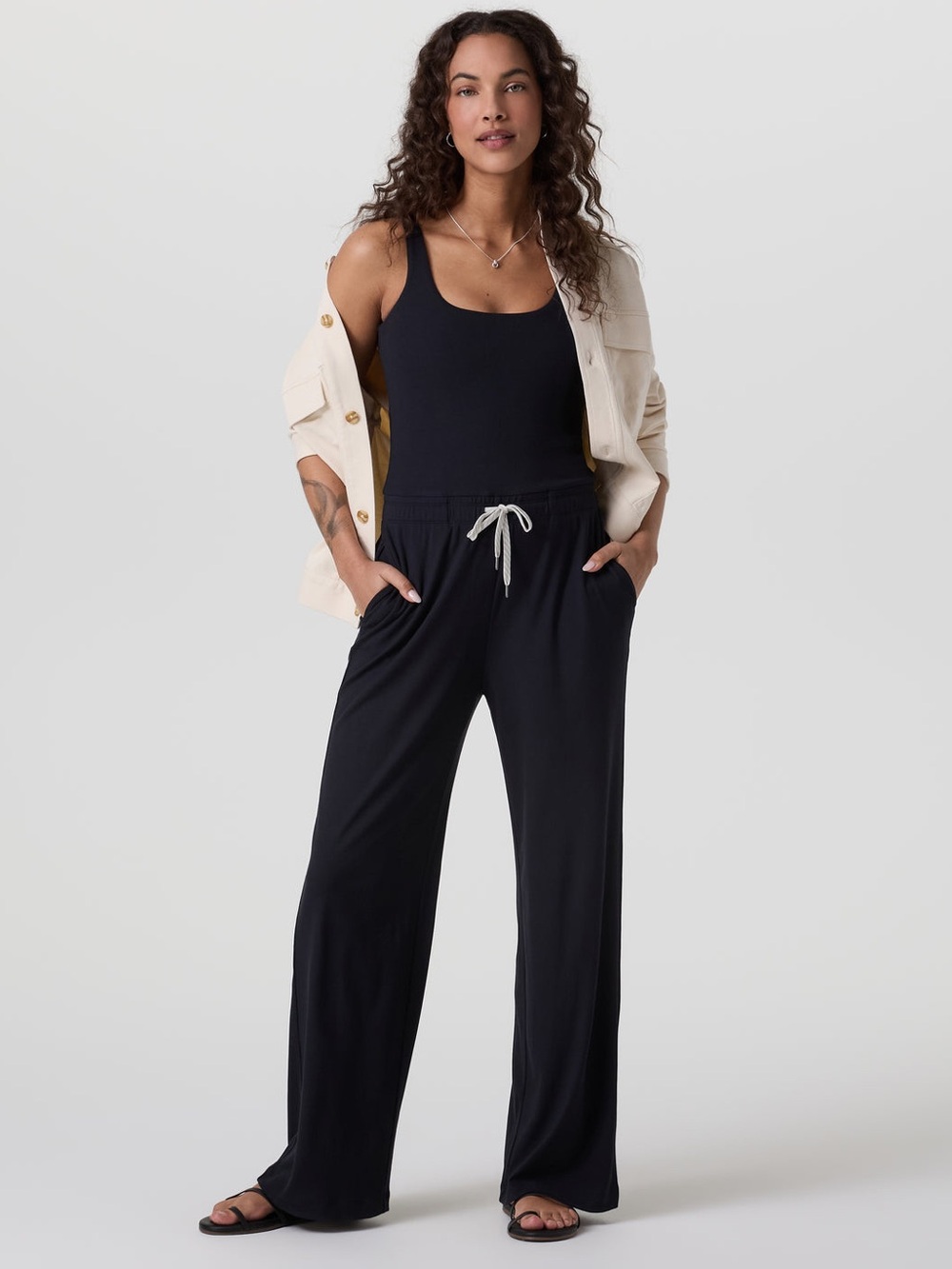 Vuori Pose Scoop Jumpsuit Black Size Large